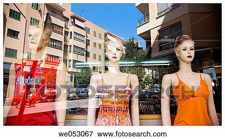 Stock Photo - city, Clothing store, commerce, contemporary, day. Fotosearch