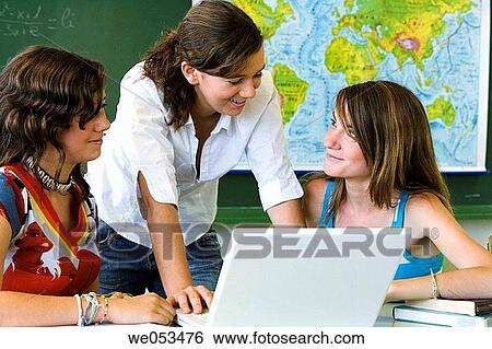 classroom, companionship, companion, adolescence View Large Photo Image Stock Photograph - classroom, companionship, companion, adolescence. Fotosearch