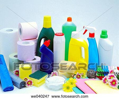 Cleaning products View Large Photo Image Stock Photo - Cleaning products. Fotosearch