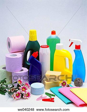 Cleaning products View Large Photo Image Stock Photo - Cleaning products. Fotosearch