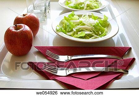 Close-up, dish, diet, cutlery, apple View Large Photo Image Stock Photograph - Close-up, dish, diet, cutlery, apple. Fotosearch