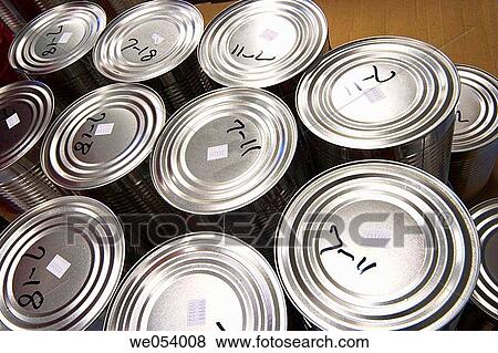Close-up of metal cans as seen from the top View Large Photo Image Stock Photo - Close-up of metal cans as seen from the top. Fotosearch