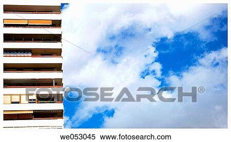 cloud, atmosphere, city, building, block, apartment View Large Photo Image Stock Photography - cloud, atmosphere, city, building, block, apartment. Fotosearch