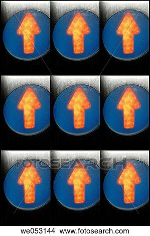 Picture - Computer composite, repetitive, multiple, concept, arrow. Fotosearch