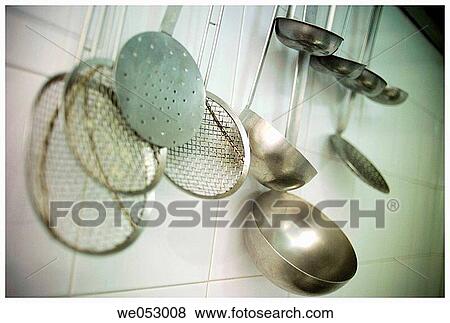 concept, Cooking utensil, detail, hang, hanging View Large Photo Image Stock Photo - concept, Cooking utensil, detail, hang, hanging. Fotosearch