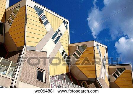 Cubic houses, pole dwellings by Piet Blom, Rotterdam, Holland, Netherlands View Large Photo Image Stock Image - Cubic houses, pole dwellings by Piet Blom, Rotterdam, Holland, Netherlands. Fotosearch