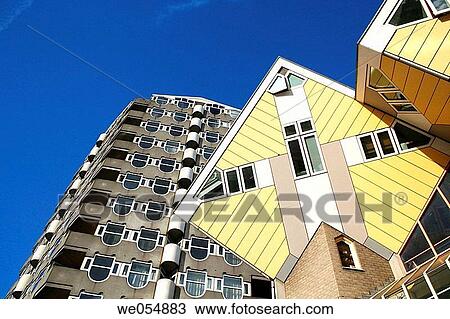 Cubic houses, pole dwellings by Piet Blom, Rotterdam, Holland, Netherlands View Large Photo Image Stock Image - Cubic houses, pole dwellings by Piet Blom, Rotterdam, Holland, Netherlands. Fotosearch