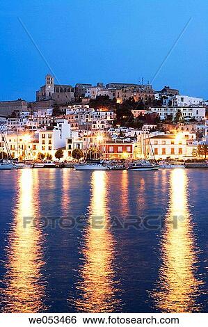 Dalt Vila and port, Ibiza. Balearic Islands, Spain View Large Photo Image Stock Photograph - Dalt Vila and port, Ibiza. Balearic Islands, Spain. Fotosearch
