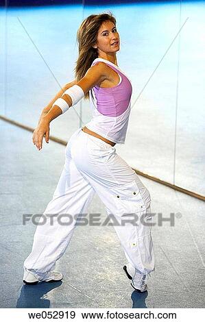 Dance exercises, aerobics, Nikewomen, gym View Large Photo Image Stock Photo - Dance exercises, aerobics, Nikewomen, gym. Fotosearch