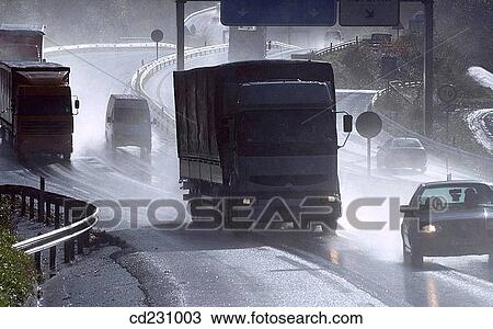 Stock Image - day, Automobile industry, car, black and white, Automotive industry, automobile. Fotosearch