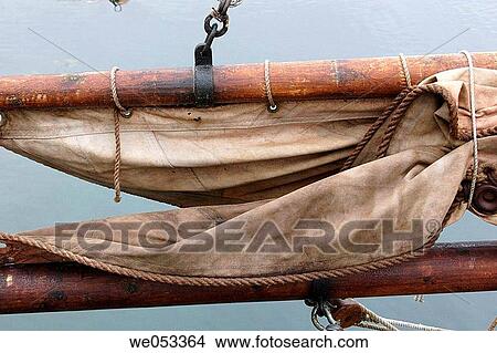 Picture - Detail of a sailing-ship, Troms, Norway, Scandinavia, Europe. Norwegian Sea, North-Atlantic. Fotosearch