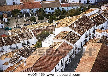 Stock Photo - Detalle del poblado Zahara de la Frontera, Andalucia, Espana. Fotosearch
