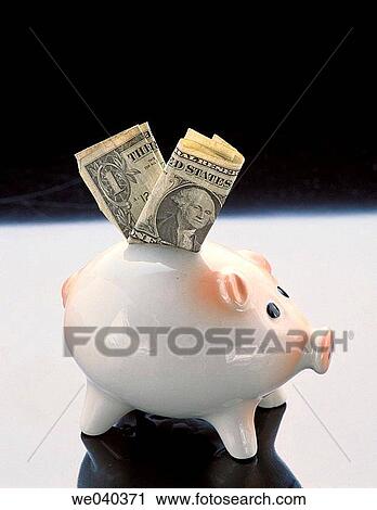 Dollars and piggy bank View Large Photo Image Stock Image - Dollars and piggy bank. Fotosearch