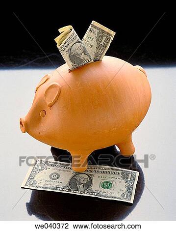 Dollars and piggy bank View Large Photo Image Stock Image - Dollars and piggy bank. Fotosearch