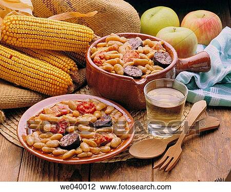 ? Fabada asturiana?, Asturian bean stew View Large Photo Image Stock Image - ? Fabada asturiana?, Asturian bean stew. Fotosearch