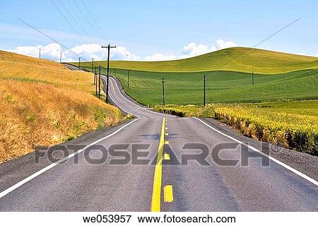 Farm road in Palouse. Washington. USA View Large Photo Image Stock Photo - Farm road in Palouse. Washington. USA. Fotosearch