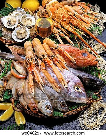 Fish and seafood View Large Photo Image Stock Photo - Fish and seafood. Fotosearch