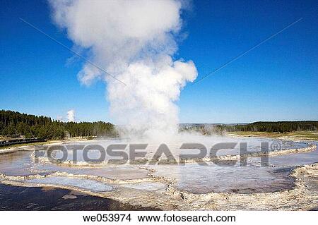 Fountain geyser in Yellowstone National Park. Wyoming. USA View Large Photo Image Picture - Fountain geyser in Yellowstone National Park. Wyoming. USA. Fotosearch