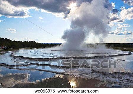 Fountain geyser in Yellowstone National Park. Wyoming. USA View Large Photo Image Stock Photography - Fountain geyser in Yellowstone National Park. Wyoming. USA. Fotosearch
