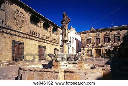 Fountain in Plaza del P? pulo, Baeza. Ja? n province, Andalusia, Spain View Large Photo Image Stock Image - Fountain in Plaza del P? pulo, Baeza. Ja? n province, Andalusia, Spain. Fotosearch