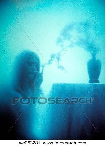 Girl with Vase and Flowers View Large Photo Image Stock Image - Girl with Vase and Flowers. Fotosearch