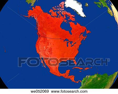 Highlighted Satellite Image Of America View Large Photo Image Stock Photo - Highlighted Satellite Image Of America. Fotosearch