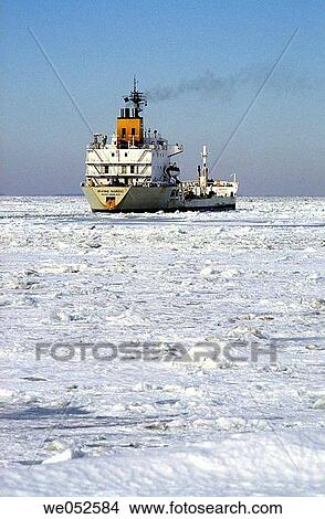 Ice and snow. St Lauwrence river in winter. Rimouski. Province of Quebec. Canada. View Large Photo Image Picture - Ice and snow. St Lauwrence river in winter. Rimouski. Province of Quebec. Canada.. Fotosearch