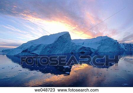Iceberg Llulissat. Diskobay. Greenland. August. View Large Photo Image Stock Image - Iceberg Llulissat. Diskobay. Greenland. August.. Fotosearch