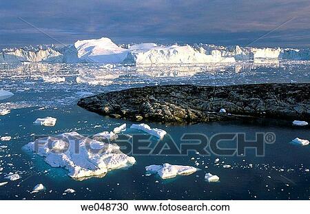 Iceberg Llulissat. Diskobay. Greenland. August. View Large Photo Image Stock Image - Iceberg Llulissat. Diskobay. Greenland. August.. Fotosearch