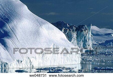 Iceberg Llulissat. Diskobay. Greenland. August. View Large Photo Image Stock Image - Iceberg Llulissat. Diskobay. Greenland. August.. Fotosearch