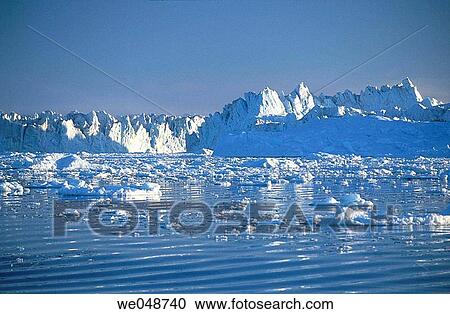Iceberg Llulissat. Diskobay. Greenland. August. View Large Photo Image Stock Image - Iceberg Llulissat. Diskobay. Greenland. August.. Fotosearch