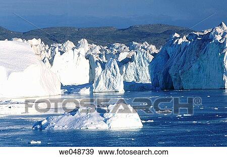 Iceberg Llulissat. Diskobay. Greenland. August. View Large Photo Image Stock Photo - Iceberg Llulissat. Diskobay. Greenland. August.. Fotosearch