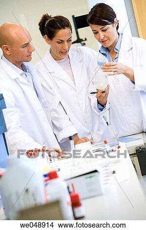 Picture - Inasmet-Tecnalia Foundation, Technology and Research Centre, San Sebastian Technological Park, Basque Country. Reagents, media for cultures, microbiology lab. Fotosearch