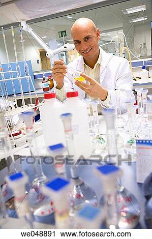 Stock Image - Inasmet-Tecnalia Foundation, Technology and Research Centre, San Sebastian Technological Park, Basque Country. Researchers, microbiology lab. Fotosearch