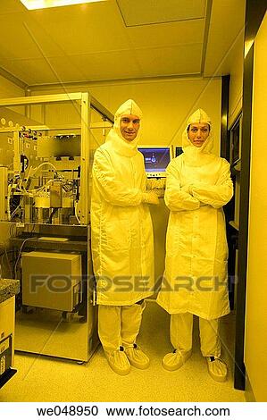 Inasmet-Tecnalia Foundation, Technology and Research Centre, San Sebastian Technological Park, Basque Country. Technicians, integrated circuits manufacture, photolithography room, clean room View Large Photo Image Stock Image - Inasmet-Tecnalia Foundation, Technology and Research Centre, San Sebastian Technological Park, Basque Country. Technicians, integrated circuits manufacture, photolithography room, clean room. Fotosearch