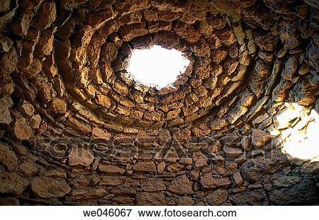 Stock Photo - Interior of tumulus, archaeological settlement of Los Millares. Almer? a province, Andalusia, Spain. Fotosearch