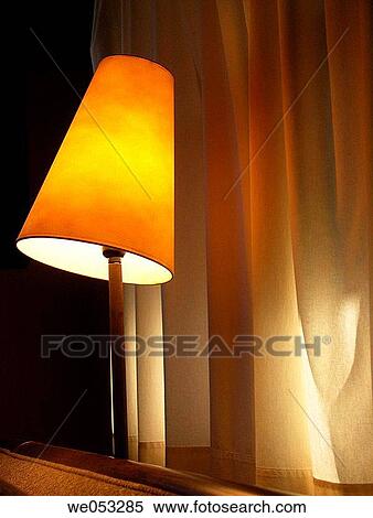 Lamp by Window Curtian View Large Photo Image Stock Photography - Lamp by Window Curtian. Fotosearch