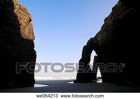 Las Catedrales beach and slate cliffs, Ribadeo. Lugo province, Galicia, Spain View Large Photo Image Stock Image - Las Catedrales beach and slate cliffs, Ribadeo. Lugo province, Galicia, Spain. Fotosearch
