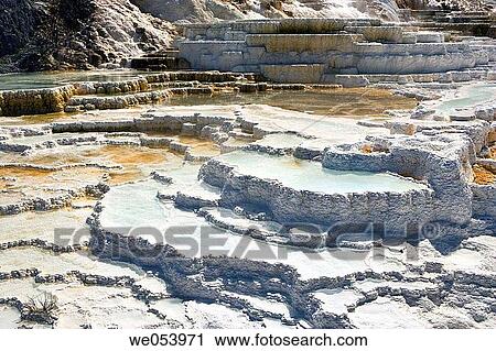 Mammoth Hot Springs. Yellowstone National Park. Wyoming. USA View Large Photo Image Stock Image - Mammoth Hot Springs. Yellowstone National Park. Wyoming. USA. Fotosearch