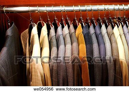 Men's sports jackets on a rack in a department store View Large Photo Image Stock Photograph - Men's sports jackets on a rack in a department store. Fotosearch