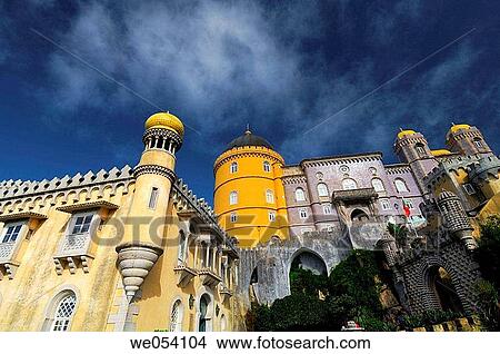 Pena National Palace, Sintra. Portugal View Large Photo Image Picture - Pena National Palace, Sintra. Portugal. Fotosearch