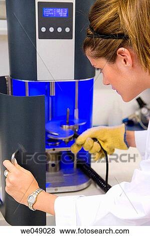 Polytechnic School, University of the Basque Country, Donostia. Haake MiniJet Piston Injection Molding. Students, Lab of Chemical Industry and Electrochemical Engineering, Fundamental Chemistry, Dept of Chemical Engineering and Environment View Large Photo Image Stock Photo - Polytechnic School, University of the Basque Country, Donostia. Haake MiniJet Piston Injection Molding. Students, Lab of Chemical Industry and Electrochemical Engineering, Fundamental Chemistry, Dept of Chemical Engineering and Environment. Fotosearch