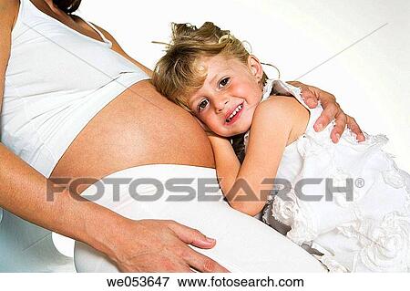 Pregnant Mother with her Children View Large Photo Image Stock Photo - Pregnant Mother with her Children. Fotosearch