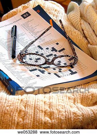 Reading Glasses on Crossword Puzzle View Large Photo Image Stock Photo - Reading Glasses on Crossword Puzzle. Fotosearch