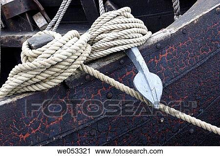 Ropes and anchor on a replica viking-ship, Viking-ship museum, Roskilde, Denmark, Scandinavia, Europe View Large Photo Image Stock Image - Ropes and anchor on a replica viking-ship, Viking-ship museum, Roskilde, Denmark, Scandinavia, Europe. Fotosearch