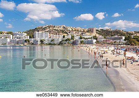 Santa Pon? a beach, Calvi?. Majorca, Balearic Islands, Spain View Large Photo Image Stock Photo - Santa Pon? a beach, Calvi?. Majorca, Balearic Islands, Spain. Fotosearch