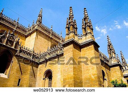 Side view of Cathedral of Granada, Spain View Large Photo Image Stock Image - Side view of Cathedral of Granada, Spain. Fotosearch