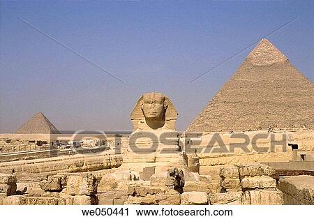 Sphinx and pyramids, Giza. Egypt View Large Photo Image Stock Image - Sphinx and pyramids, Giza. Egypt. Fotosearch