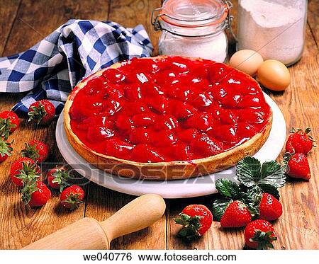 Strawberry pie View Large Photo Image Stock Photograph - Strawberry pie. Fotosearch