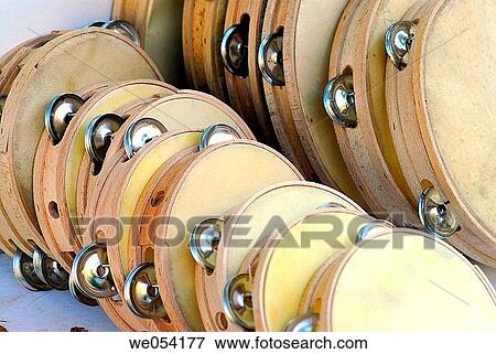 Tambourines. Fira de Santa Ll·cia, Barcelona, Catalonia, Spain View Large Photo Image Stock Photo - Tambourines. Fira de Santa Ll·cia, Barcelona, Catalonia, Spain. Fotosearch